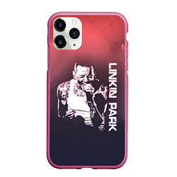 Чехол iPhone 11 Pro матовый Linkin Park Честер, цвет: 3D-малиновый