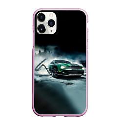 Чехол iPhone 11 Pro матовый Призрачный Ford Mustang, цвет: 3D-розовый