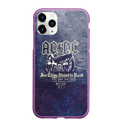 Чехол iPhone 11 Pro матовый ACDC пушка, цвет: 3D-фиолетовый