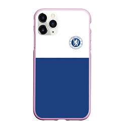 Чехол iPhone 11 Pro матовый Chelsea FC: Light Blue, цвет: 3D-розовый