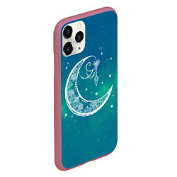 Чехол iPhone 11 Pro матовый Луна, цвет: 3D-малиновый — фото 2
