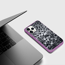 Чехол iPhone 11 Pro матовый Вороны, цвет: 3D-фиолетовый — фото 2