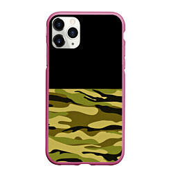 Чехол iPhone 11 Pro матовый Лесной Камуфляж