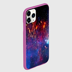 Чехол iPhone 11 Pro матовый Космос, цвет: 3D-фиолетовый — фото 2