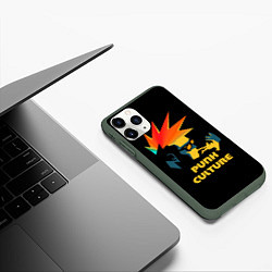 Чехол iPhone 11 Pro матовый Punk Culture, цвет: 3D-темно-зеленый — фото 2