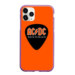 Чехол iPhone 11 Pro матовый ACDC, цвет: 3D-фиолетовый