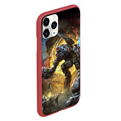 Чехол iPhone 11 Pro матовый BattleTech, цвет: 3D-красный — фото 2