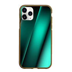 Чехол iPhone 11 Pro матовый Emerald lines, цвет: 3D-коричневый