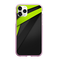 Чехол iPhone 11 Pro матовый Спортивная геометрия 6, цвет: 3D-розовый