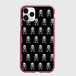 Чехол iPhone 11 Pro матовый Undertale, цвет: 3D-малиновый