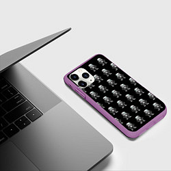 Чехол iPhone 11 Pro матовый Undertale, цвет: 3D-фиолетовый — фото 2