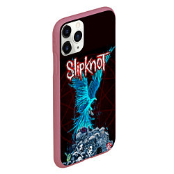 Чехол iPhone 11 Pro матовый Орел группа Slipknot, цвет: 3D-малиновый — фото 2