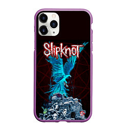 Чехол iPhone 11 Pro матовый Орел группа Slipknot, цвет: 3D-фиолетовый