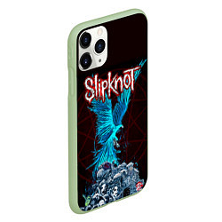 Чехол iPhone 11 Pro матовый Орел группа Slipknot, цвет: 3D-салатовый — фото 2