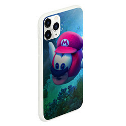 Чехол iPhone 11 Pro матовый Super Mario Марио, цвет: 3D-белый — фото 2