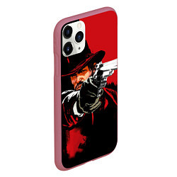 Чехол iPhone 11 Pro матовый Red Dead Redemption, цвет: 3D-малиновый — фото 2