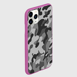 Чехол iPhone 11 Pro матовый Ночной Камуфляж 1, цвет: 3D-фиолетовый — фото 2