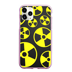 Чехол iPhone 11 Pro матовый Радиация, цвет: 3D-розовый