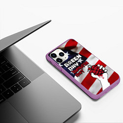 Чехол iPhone 11 Pro матовый Green Day American Idiot, цвет: 3D-фиолетовый — фото 2