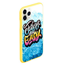 Чехол iPhone 11 Pro матовый Free and Easy, цвет: 3D-желтый — фото 2