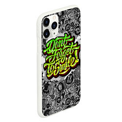 Чехол iPhone 11 Pro матовый Don`t Forget to Smile, цвет: 3D-белый — фото 2