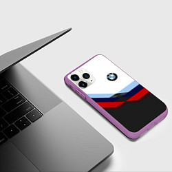Чехол iPhone 11 Pro матовый BMW M SPORT, цвет: 3D-фиолетовый — фото 2