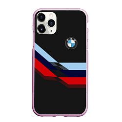 Чехол iPhone 11 Pro матовый Бмв Bmw Black, цвет: 3D-розовый