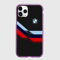 Чехол iPhone 11 Pro матовый Бмв Bmw Black, цвет: 3D-фиолетовый