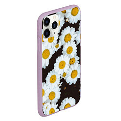 Чехол iPhone 11 Pro матовый Аромашки, цвет: 3D-сиреневый — фото 2