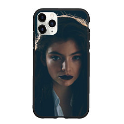 Чехол iPhone 11 Pro матовый Lorde: Black lips