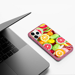 Чехол iPhone 11 Pro матовый Candy Summer, цвет: 3D-малиновый — фото 2