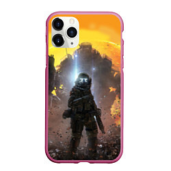 Чехол iPhone 11 Pro матовый Titanfall: Robots War, цвет: 3D-малиновый