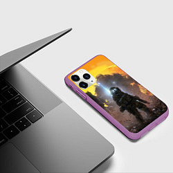 Чехол iPhone 11 Pro матовый Titanfall: Robots War, цвет: 3D-фиолетовый — фото 2