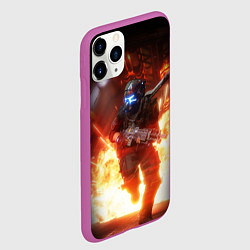 Чехол iPhone 11 Pro матовый Titanfall fighter runs, цвет: 3D-фиолетовый — фото 2
