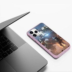 Чехол iPhone 11 Pro матовый Titanfall: Attack Robots, цвет: 3D-розовый — фото 2