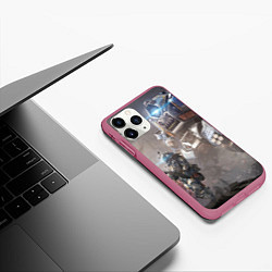 Чехол iPhone 11 Pro матовый Titanfall, цвет: 3D-малиновый — фото 2