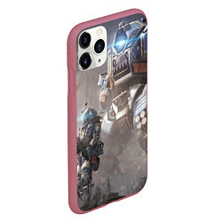 Чехол iPhone 11 Pro матовый Titanfall, цвет: 3D-малиновый — фото 2