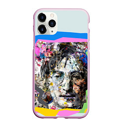 Чехол iPhone 11 Pro матовый John Lennon: Abstraction, цвет: 3D-розовый