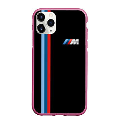 Чехол iPhone 11 Pro матовый BMW BLACK COLLECTION БМВ, цвет: 3D-малиновый