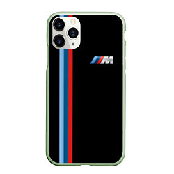 Чехол iPhone 11 Pro матовый BMW BLACK COLLECTION БМВ, цвет: 3D-салатовый