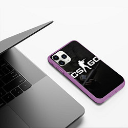 Чехол iPhone 11 Pro матовый CS:GO SWAT, цвет: 3D-фиолетовый — фото 2