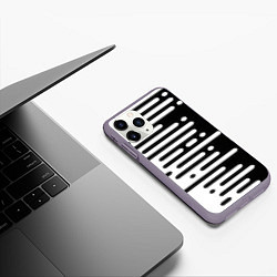 Чехол iPhone 11 Pro матовый Необычная геометрия!, цвет: 3D-серый — фото 2