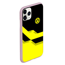 Чехол iPhone 11 Pro матовый BVB FC: Yellow style, цвет: 3D-розовый — фото 2