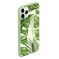 Чехол iPhone 11 Pro матовый Тропический папоротник, цвет: 3D-салатовый — фото 2