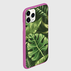 Чехол iPhone 11 Pro матовый Доисторический лес, цвет: 3D-фиолетовый — фото 2