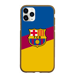 Чехол iPhone 11 Pro матовый FC Barcelona 2018 Colors, цвет: 3D-коричневый