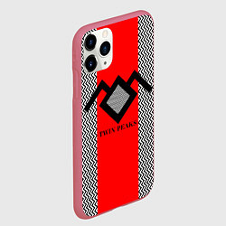 Чехол iPhone 11 Pro матовый Twin Peaks Mark, цвет: 3D-малиновый — фото 2