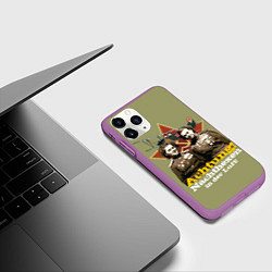 Чехол iPhone 11 Pro матовый Ахтунг, в небе Ночные Ведьмы, цвет: 3D-фиолетовый — фото 2