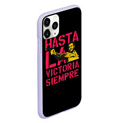 Чехол iPhone 11 Pro матовый Hasta La Victoria Siempre, цвет: 3D-светло-сиреневый — фото 2