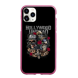 Чехол iPhone 11 Pro матовый Day of the Dead, HU, цвет: 3D-малиновый